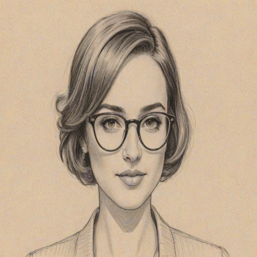 Splendid Allison Scagliotti, pencil sketch, portrait of Radiant woman 1931s in glasses, hair style beatnik, outline, clear lines, fine lines, 8k