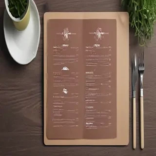 restaurant menu mockup