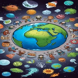 cartoon picture of planet earth