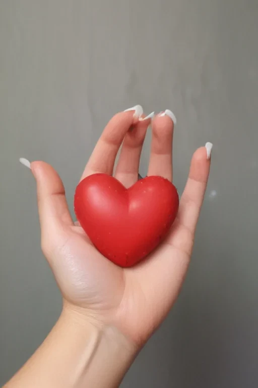 hand heart aesthetic