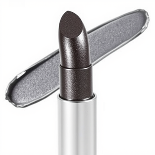 Metallic gunmetal gray lipstick named "Steel Magnolia" with a long-wearing formula and a cool undertone for an edgy, modern look