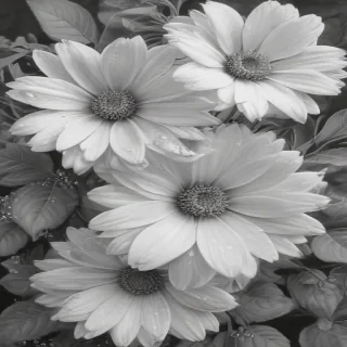 pencil drawn flowers