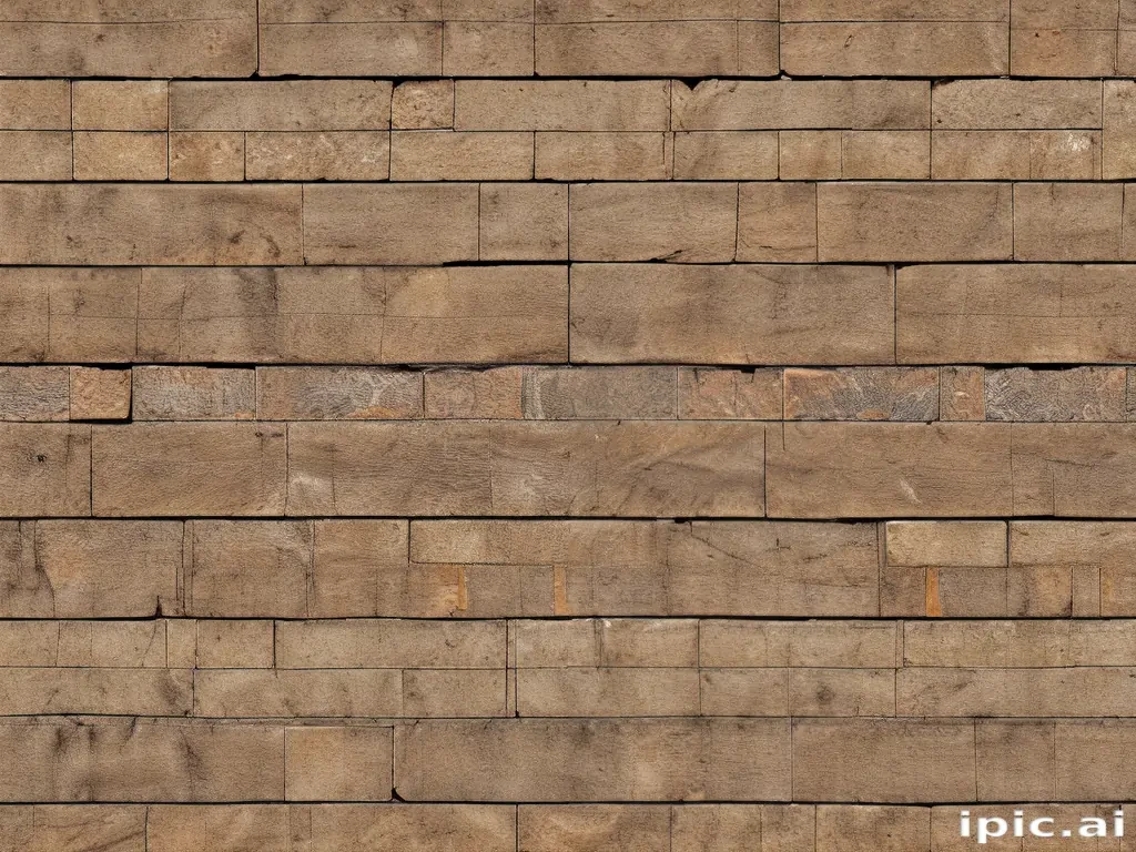 Wood Rendered Block Close-Up View of Stacked Wooden Blocks with Natural Textures and Patterns