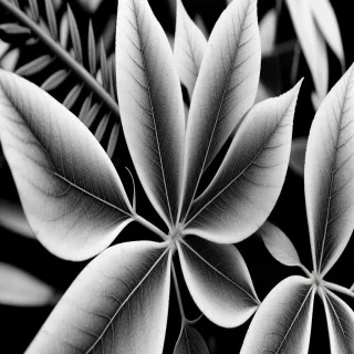 leaf images black and white