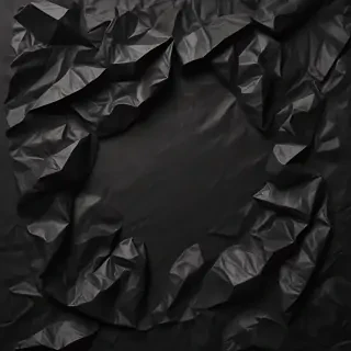 black crumpled paper