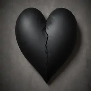 black broken heart