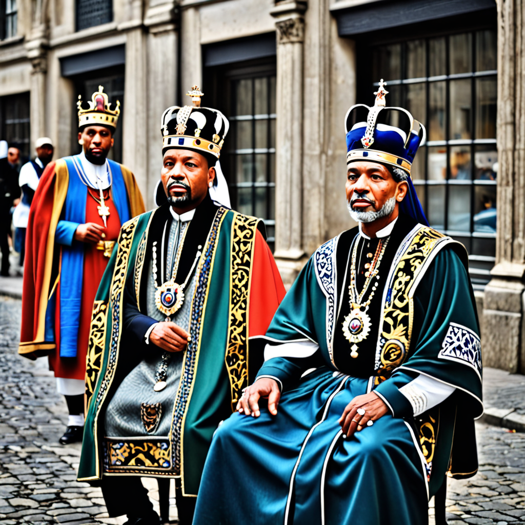 King Ruling City Traditional kings in the middle of the city