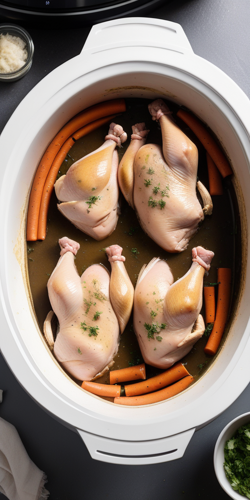 chicken leg quarters in crock pot