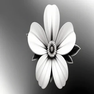 flower png black and white