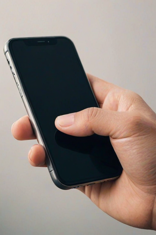 hand holding a phone