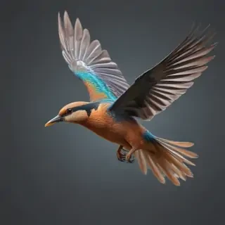 birds flying transparent background
