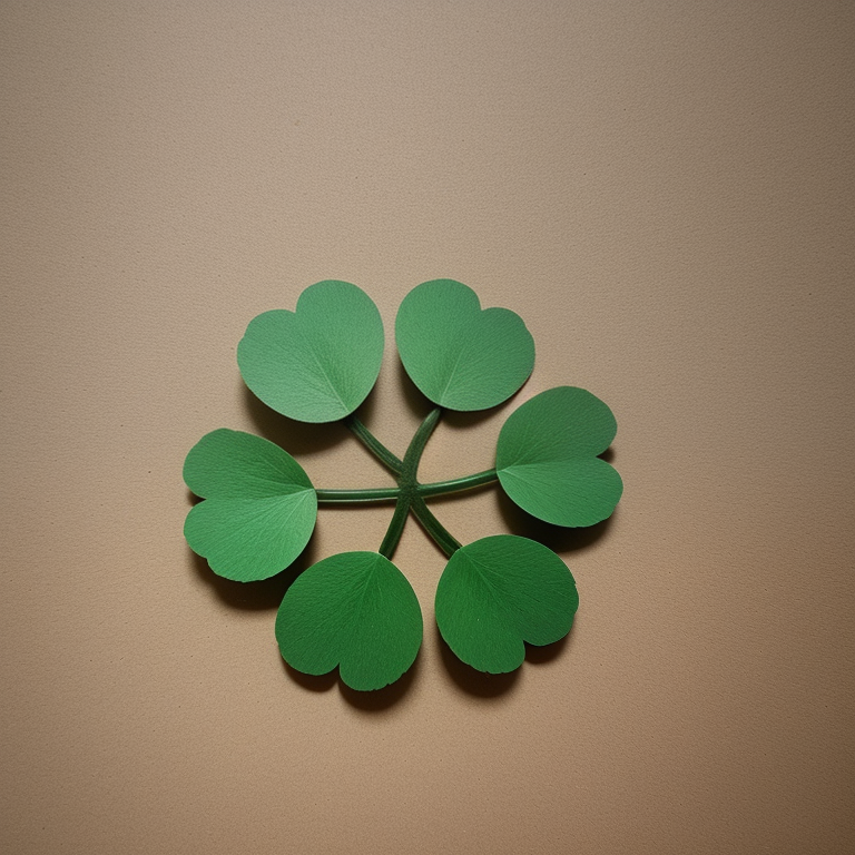 template of four leaf clover
