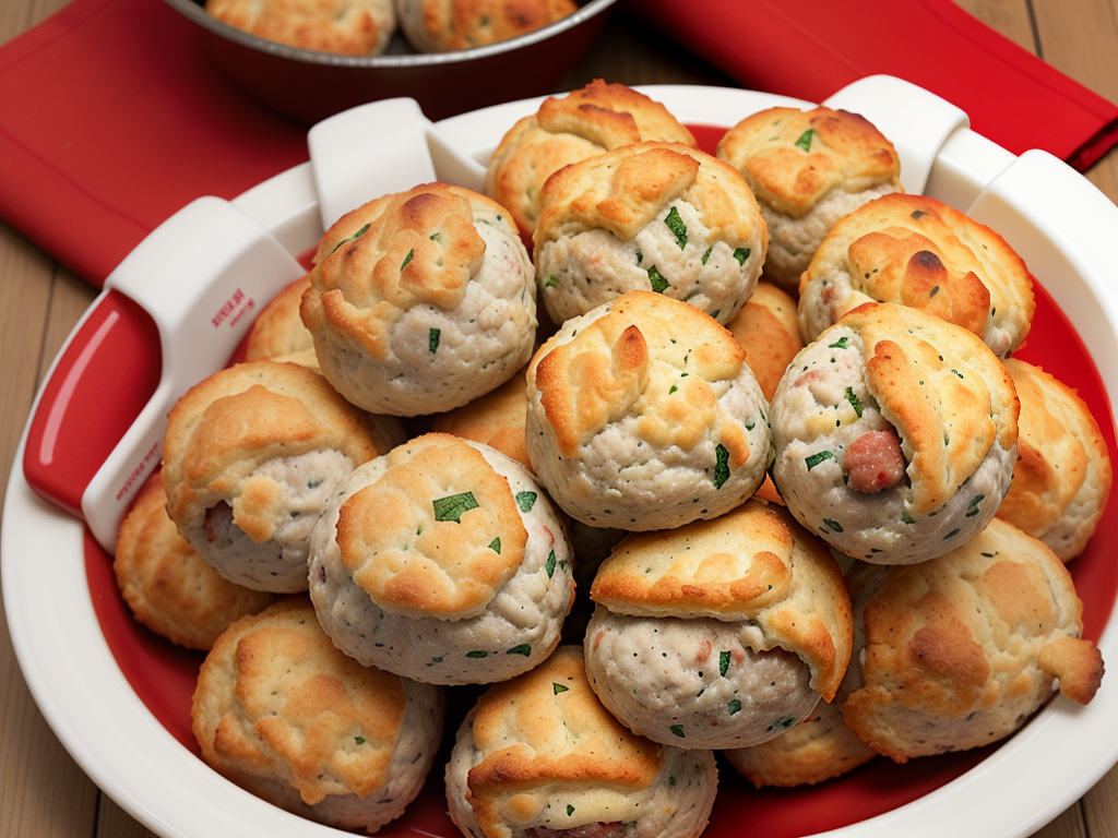 sausage ball with red lobster biscuit mix
