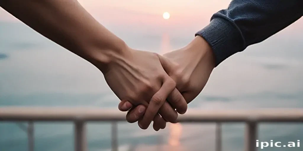 couple holding hands aesthetic