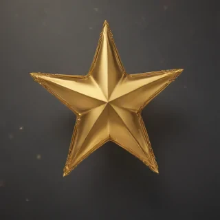transparent gold star