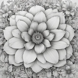 flower drawing for coloring