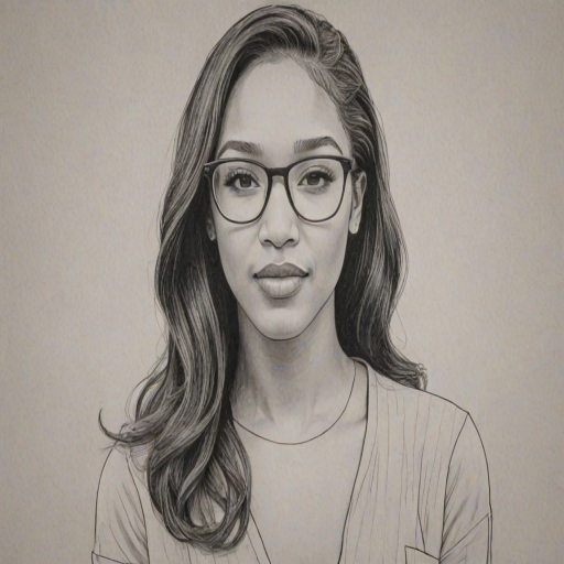 Fetching Candice Patton, pencil sketch, portrait of Sublime woman 1963s in glasses, hair style beatnik, outline, clear lines, fine lines, 8k