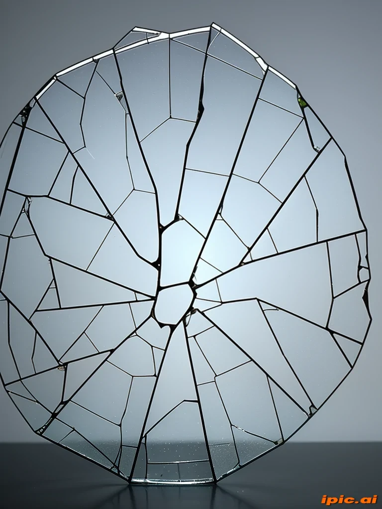 cracked glass transparent