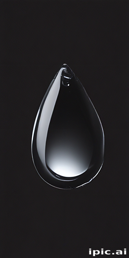 Beautifully Captured Water Droplet Against a Dark Background Reflecting ...