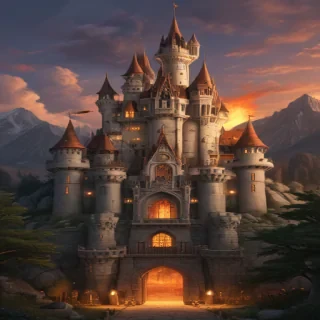 cartoon of castle