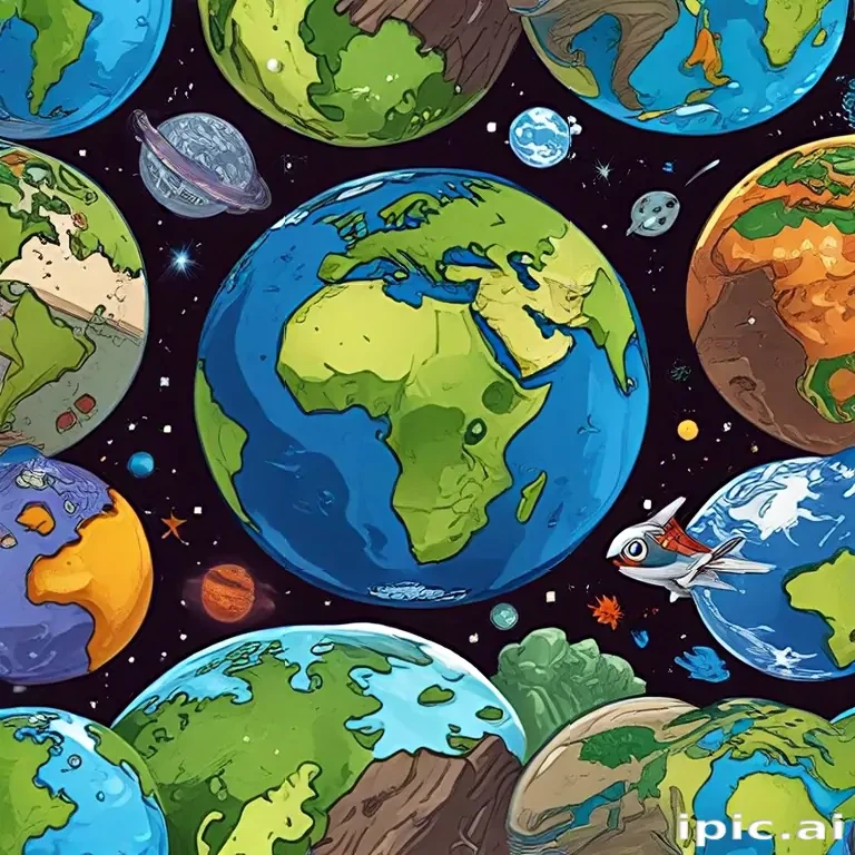 cartoon picture planet earth