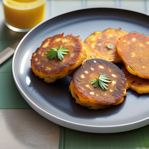sweet potato and potato fritters