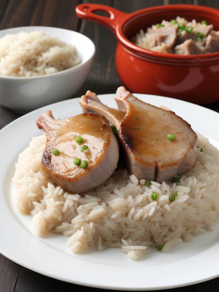 crock pot rice and pork chops