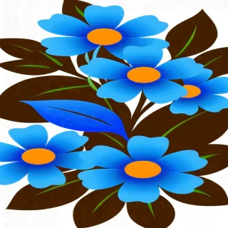 blue flower clip art