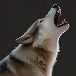 wolf howling png