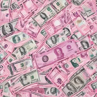pink money background