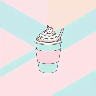 aesthetic pastel cute coffee wallpaper