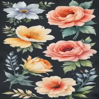 clipart watercolor flowers