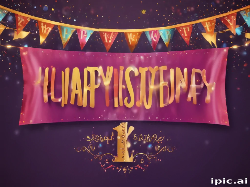 happy birthday banner png