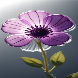 transparent purple flower