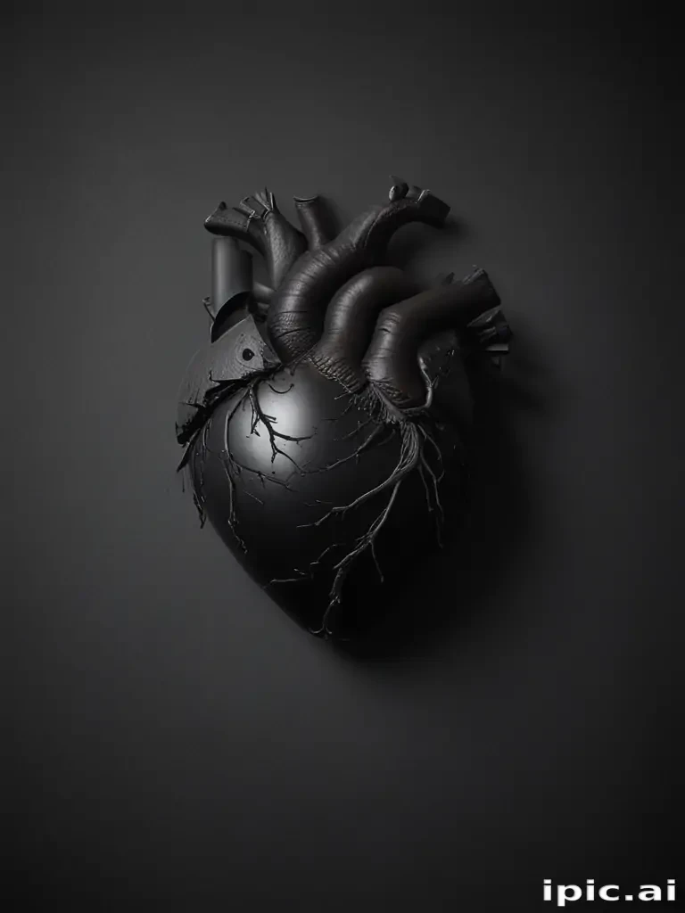 black broken heart
