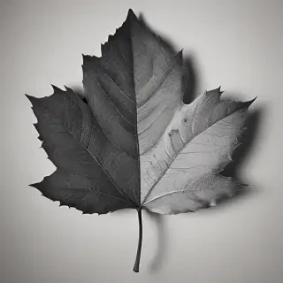 leaf images black and white