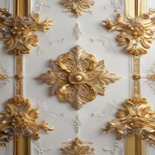 white & gold background