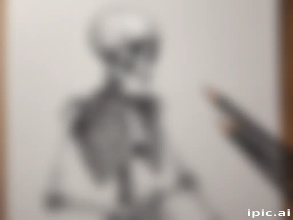 creative skeleton drawing art