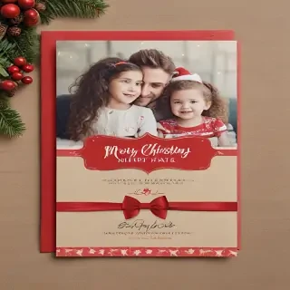 christmas card template psd