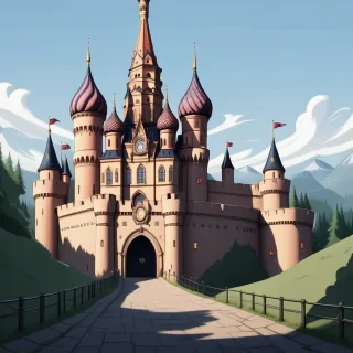 castle in cartoon