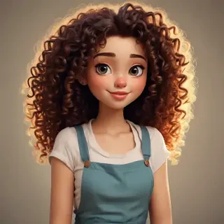 cartoon characters with curly hair