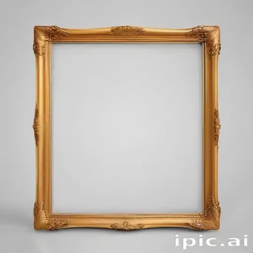 rectangle golden frame png