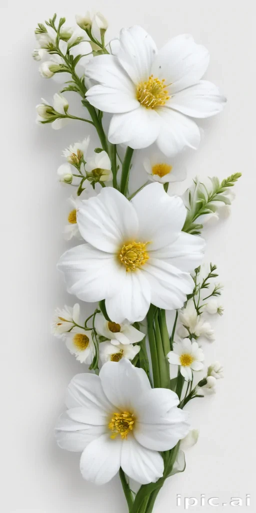 white flowers png transparent