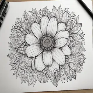 flower doodle art