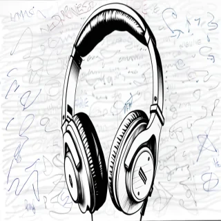 headphones drawing