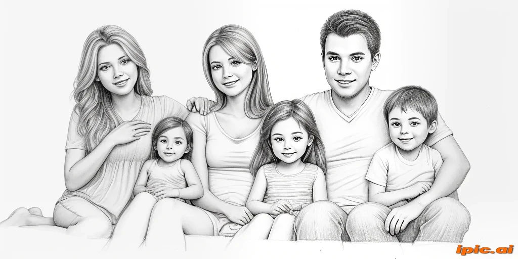 drawings of family