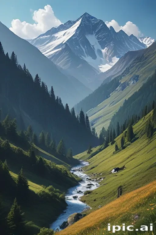 mountainous background