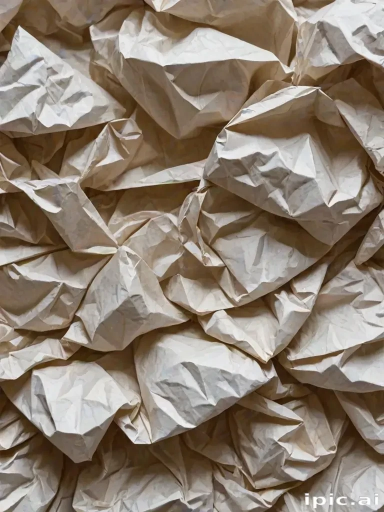 crumpled up paper