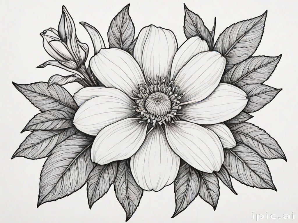 flower drawing for coloring