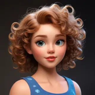 cartoon characters with curly hair